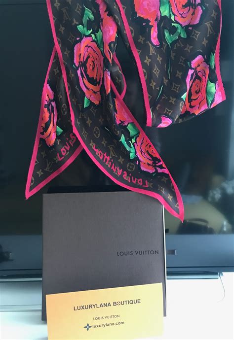 louis vuitton rose scarf.